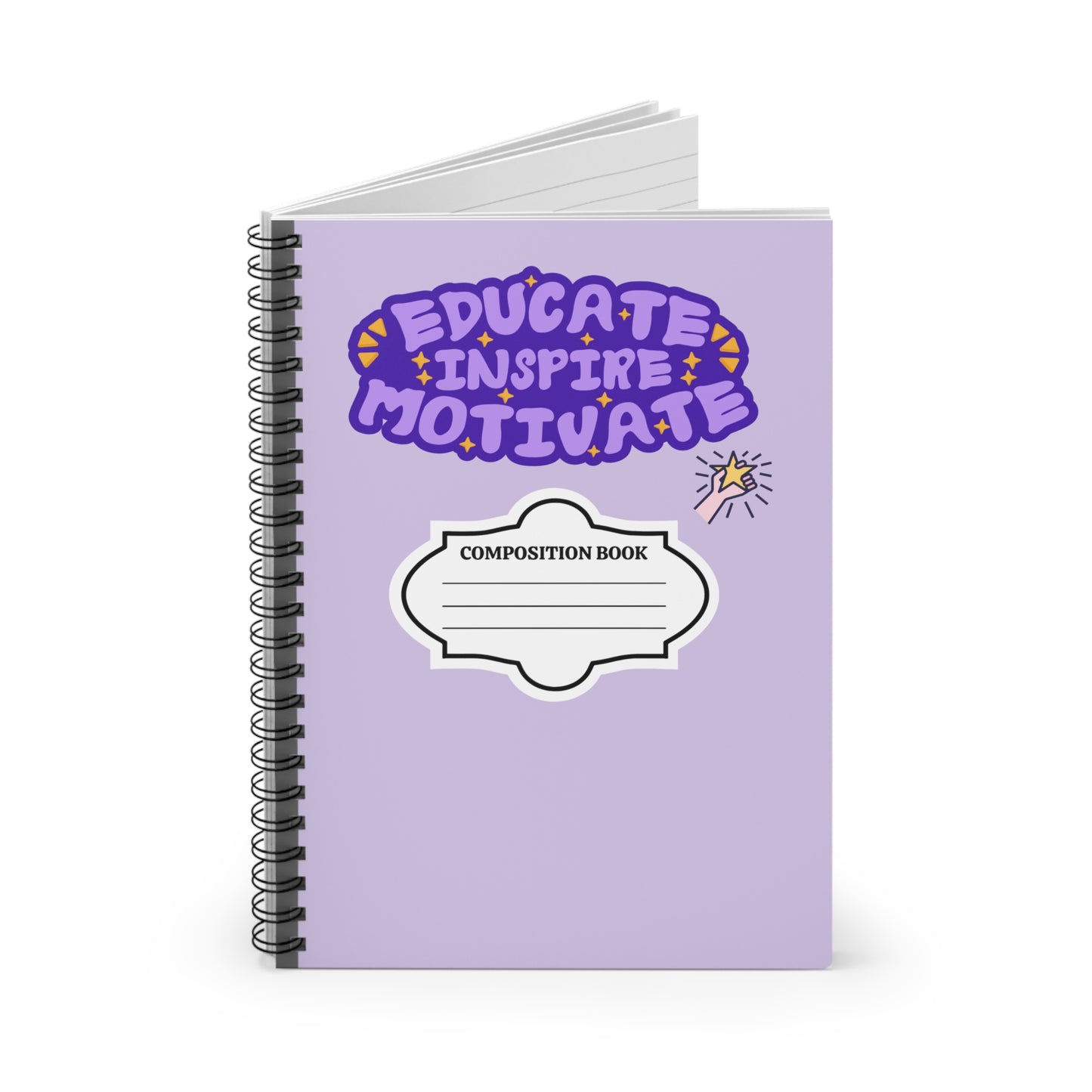 Inspirational Spiral Notebook - Heart Quote, Journaling Notebook, Gift for Teachers, Motivational Journal, Personalized Stationery