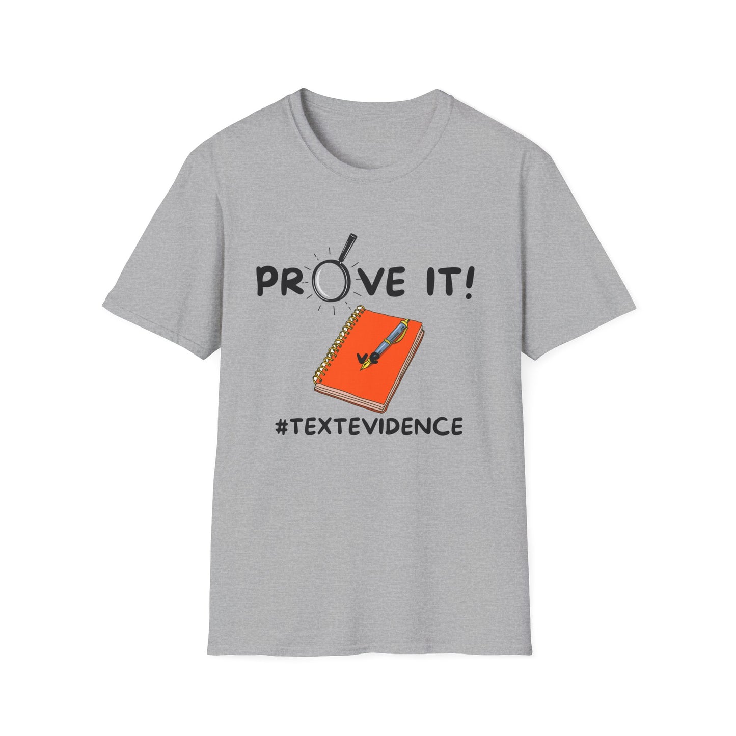 Text Evidence inspired Unisex Softstyle T-Shirt