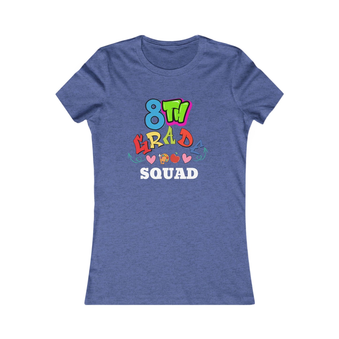 8th Grade Love Women's Tee, Fun School Shirt, Back to School Gift, Trendy Teen Top, Unique Class T-Shirt