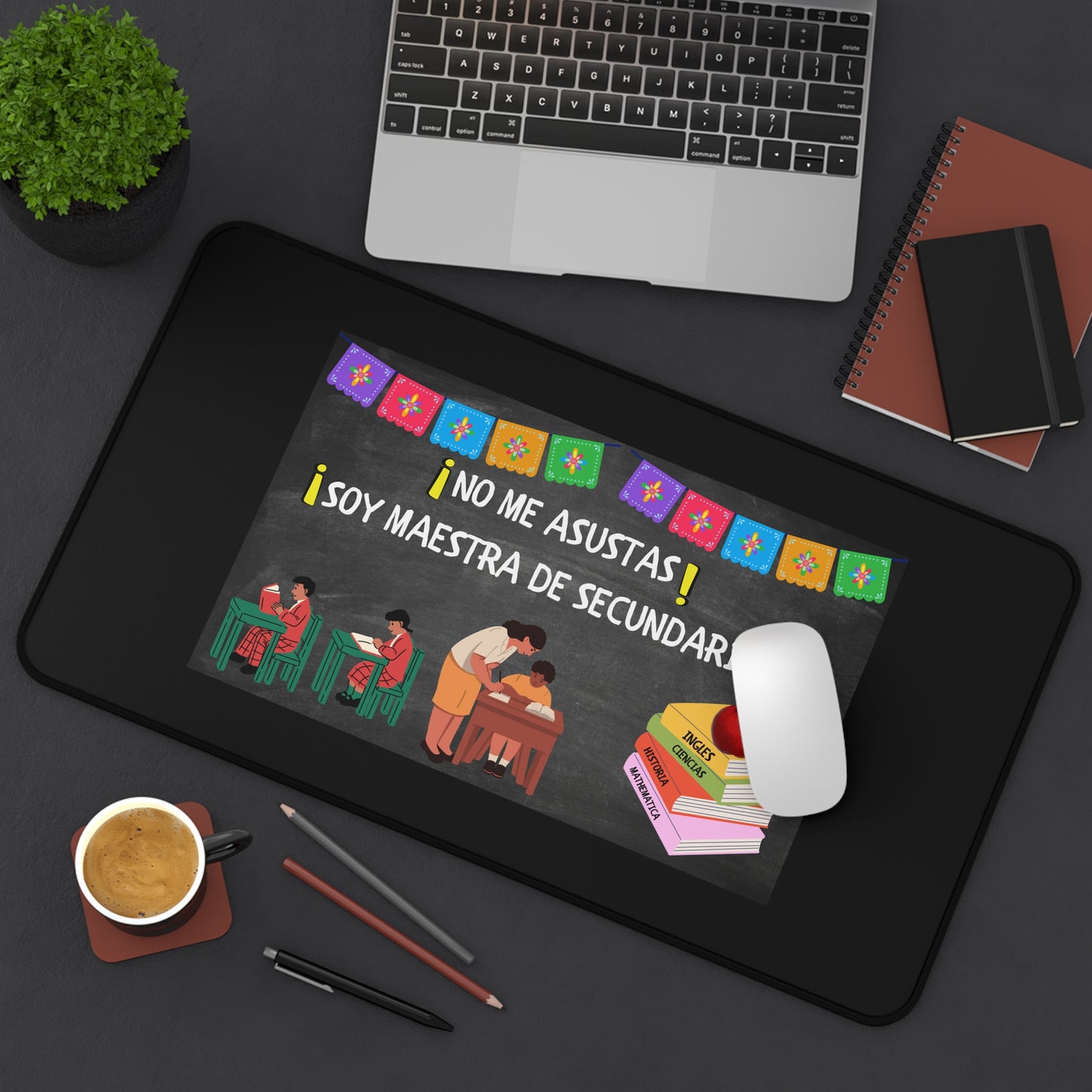 Latin/Hispanic Woman Inspirational Desk Mat for Teachers, Funny Teacher Gift, Classroom Decor, Office Desk Mat, Motivational Desk Accessories