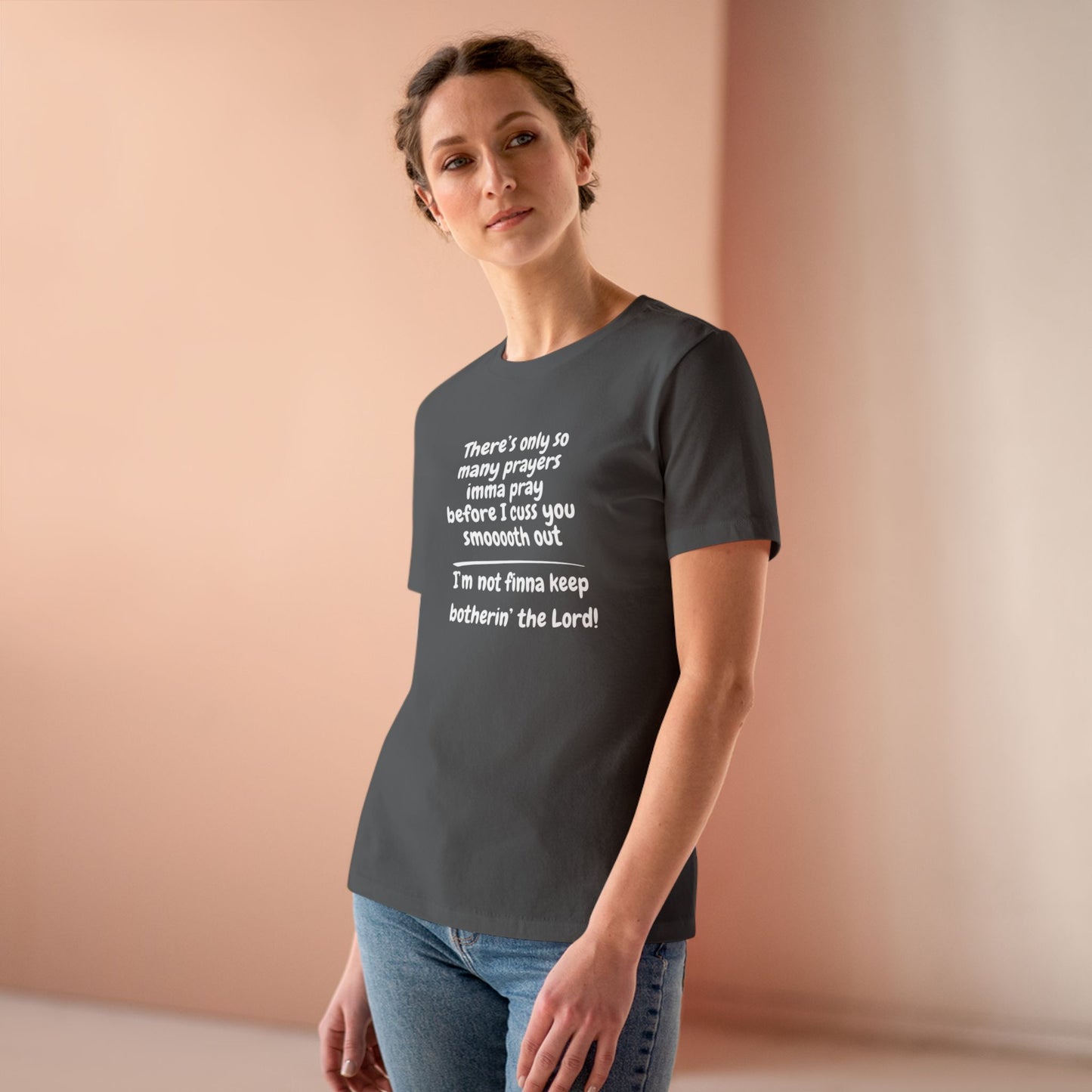 Women's Inspirational Cotton Tee - Uplifting Prayer Shirt, Funny Faith Top, Gift for Her, Casual Church Wear, Unique Women's Tee