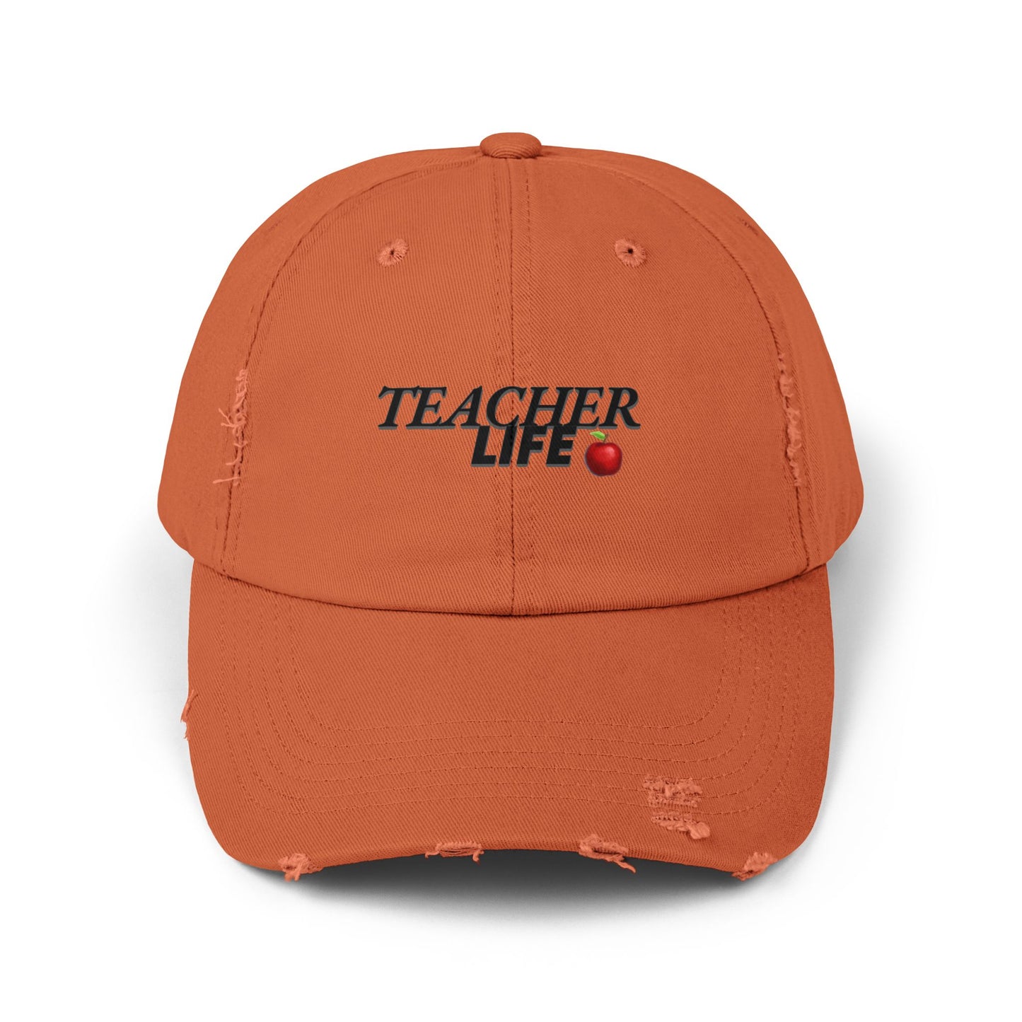 Distressed Cap for Teachers - Casual Everyday Hat, Gift for Educators, Teacher Life, Stylish Headwear for School Events