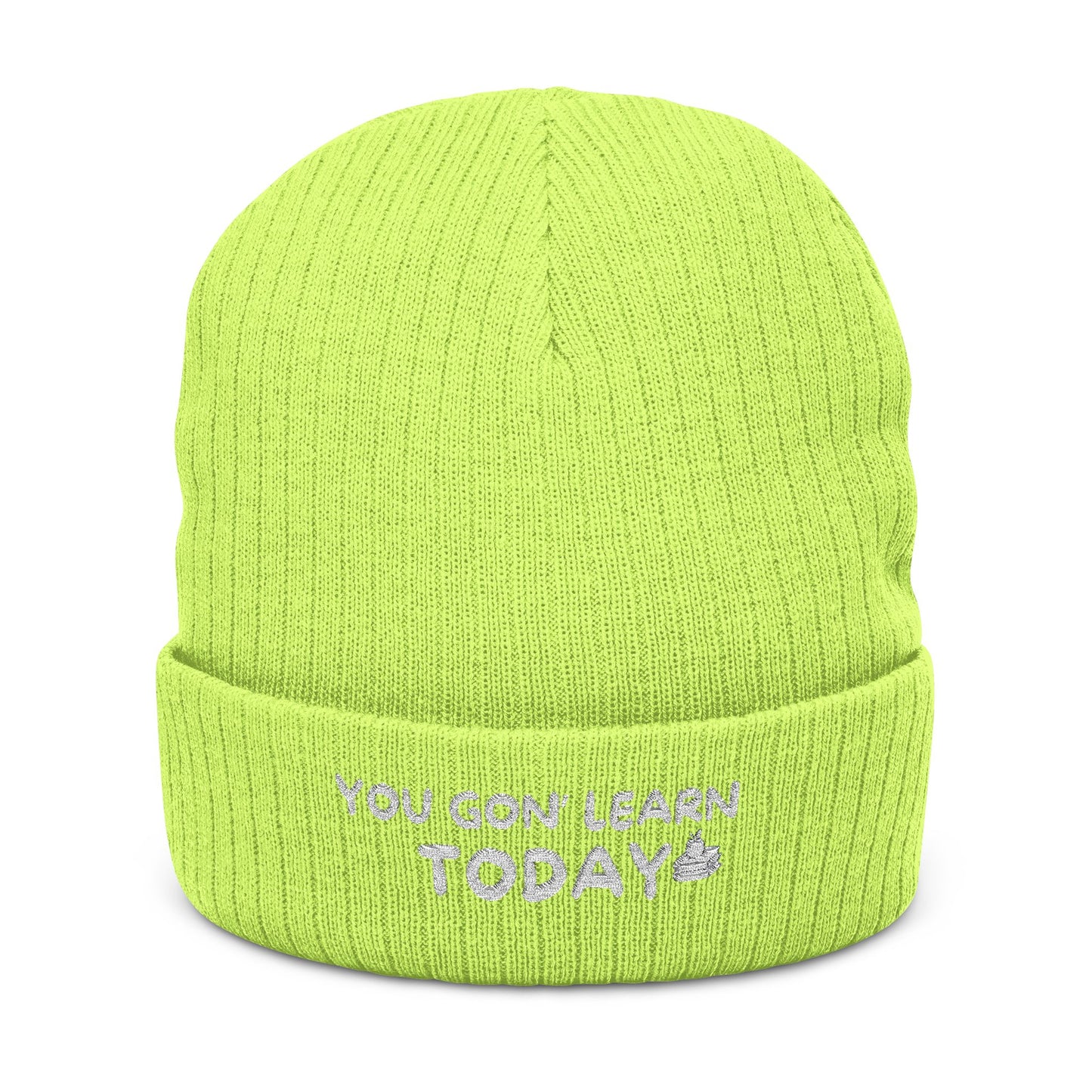 Urban Embroidered Beanie - You Gon' Learn Today, Stylish Knit Hat, Winter Accessory, Gift for Him/Her, Casual Fashion Statement