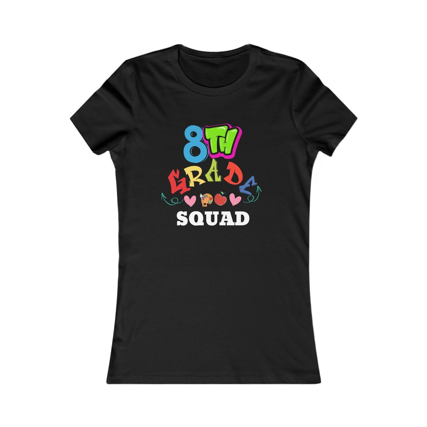 8th Grade Love Women's Tee, Fun School Shirt, Back to School Gift, Trendy Teen Top, Unique Class T-Shirt
