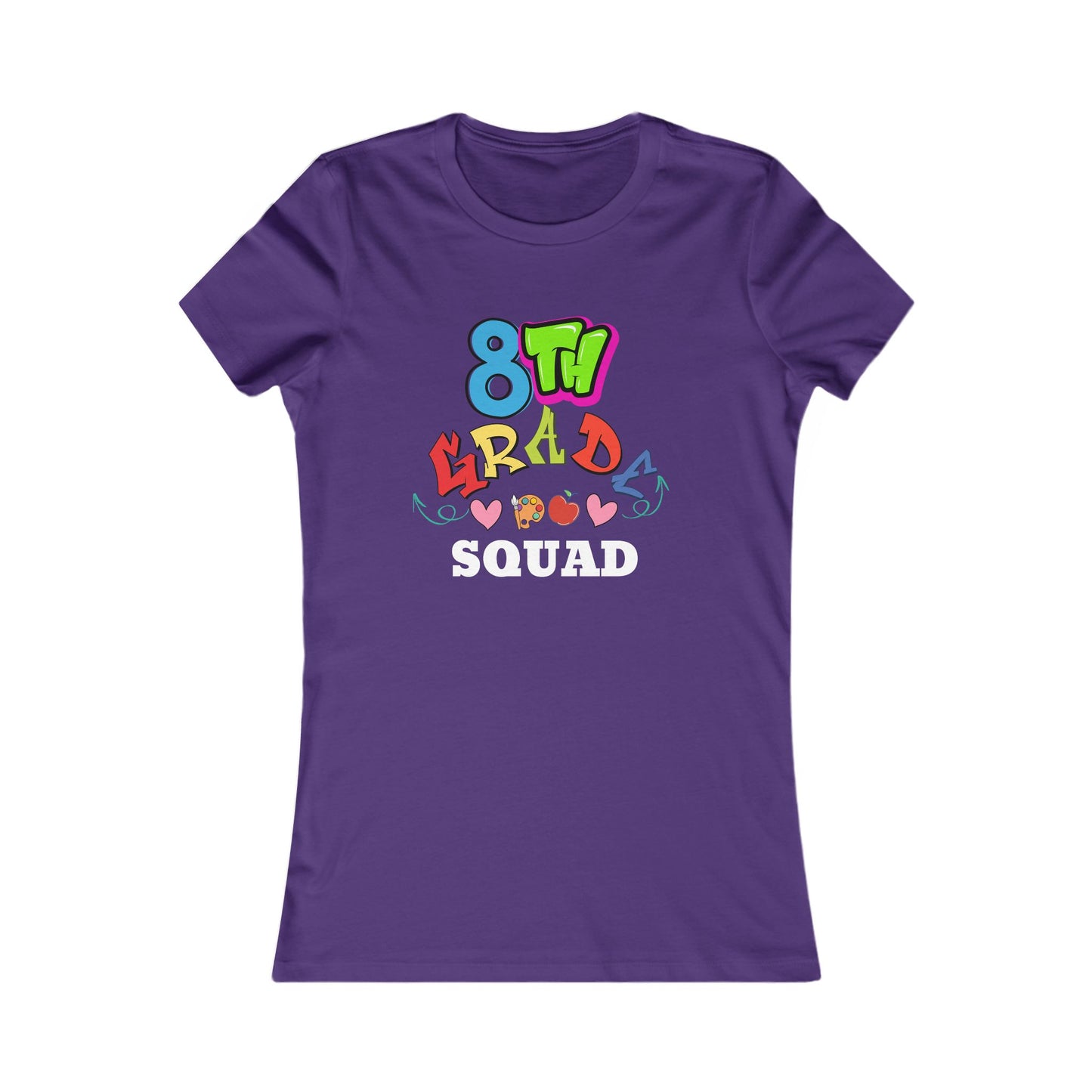 8th Grade Love Women's Tee, Fun School Shirt, Back to School Gift, Trendy Teen Top, Unique Class T-Shirt