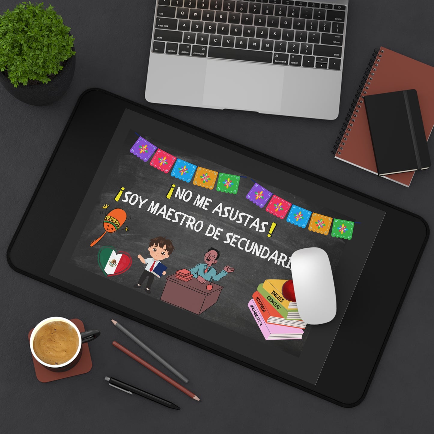 Latin/Hispanic Man Funny Teacher Desk Mat - Classroom Decor, Gift for Educators, Unique Office Accessory, Back to School, Teacher Appreciation