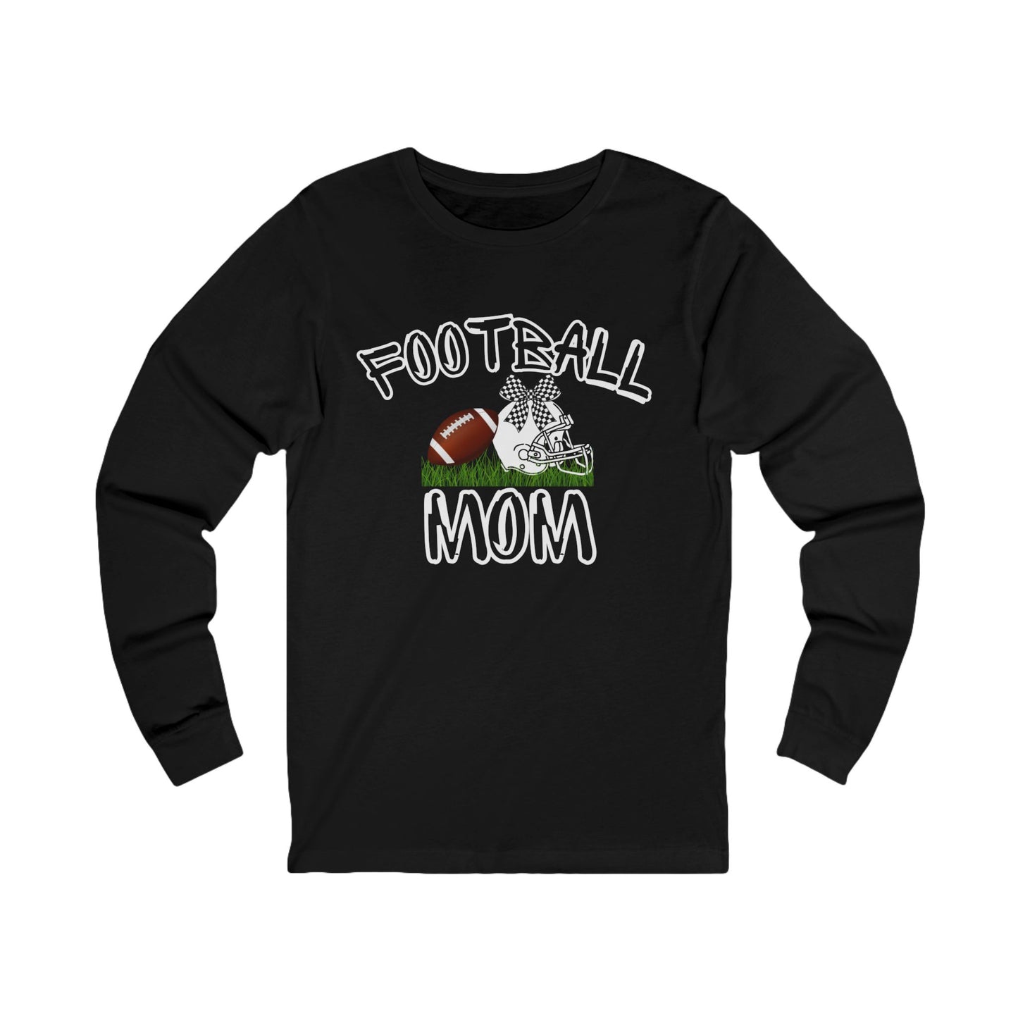 Football Mom Long Sleeve Tee, Unisex Jersey Tee, Sports Shirt, Gift for Mom, Game Day Apparel, Football Fan Wear