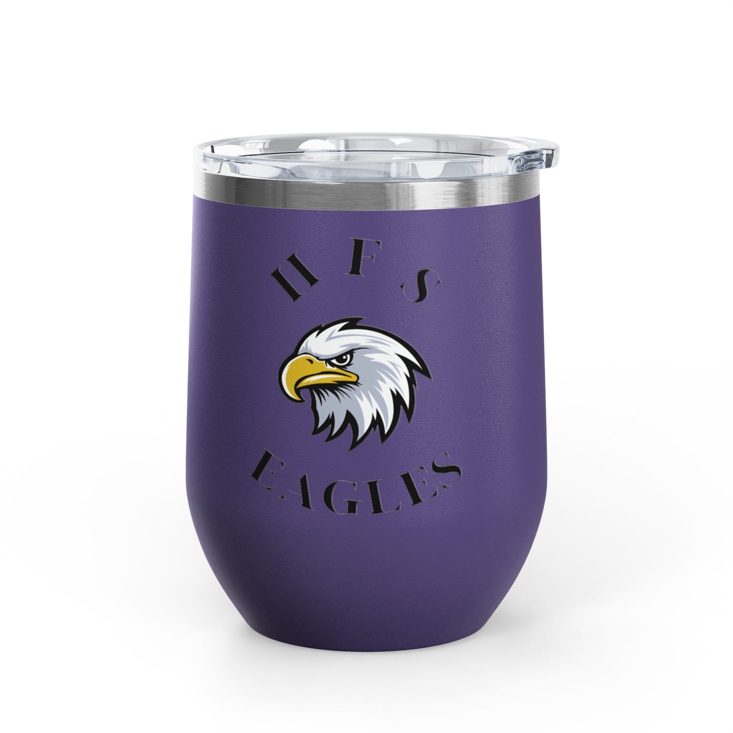 Personalized Eagle Wine Tumbler, 12oz, Custom Drinkware, Graduation Gift, Team Spirit Cup, Outdoor Adventure, Birthday Celebration