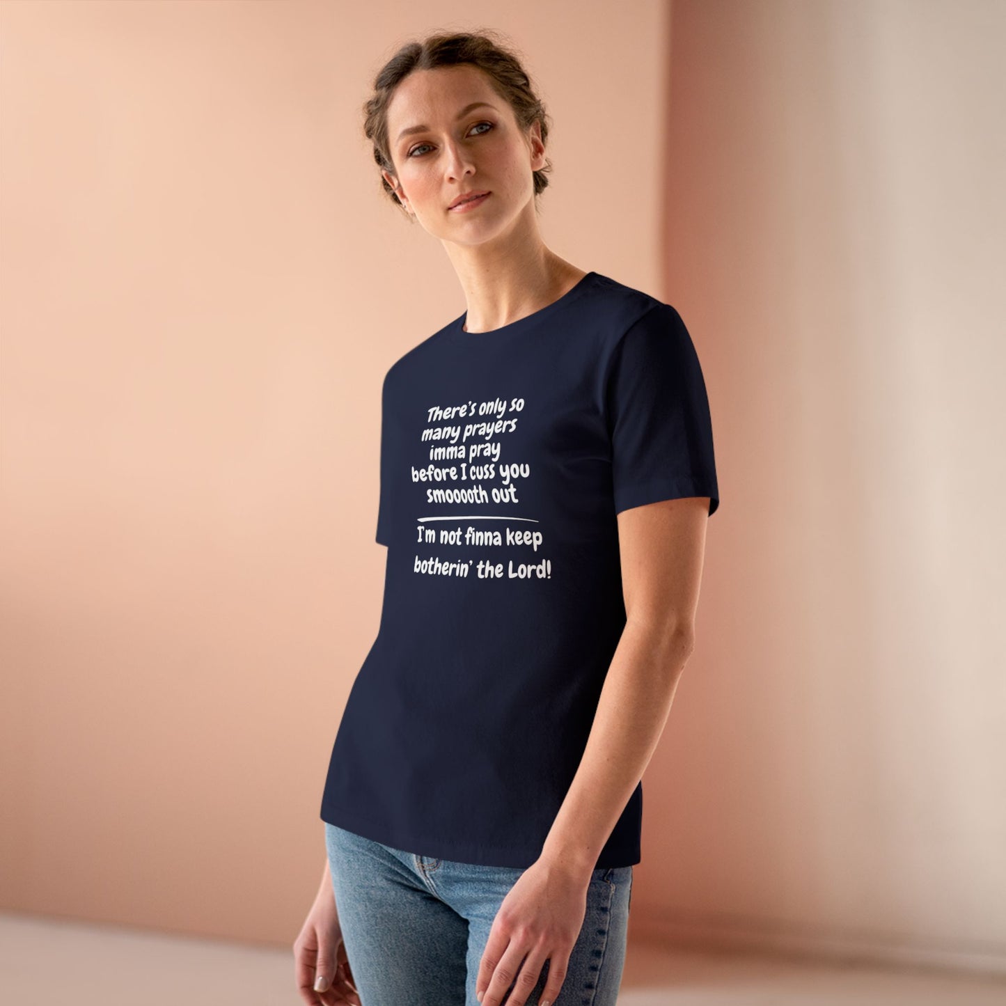 Women's Inspirational Cotton Tee - Uplifting Prayer Shirt, Funny Faith Top, Gift for Her, Casual Church Wear, Unique Women's Tee