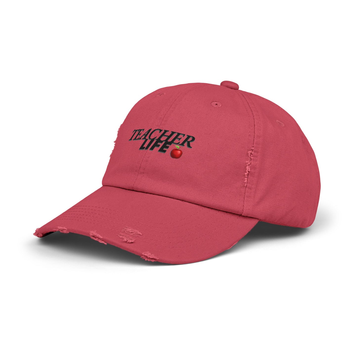 Distressed Cap for Teachers - Casual Everyday Hat, Gift for Educators, Teacher Life, Stylish Headwear for School Events