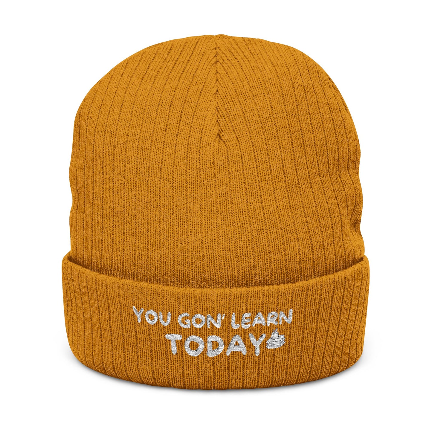 Urban Embroidered Beanie - You Gon' Learn Today, Stylish Knit Hat, Winter Accessory, Gift for Him/Her, Casual Fashion Statement