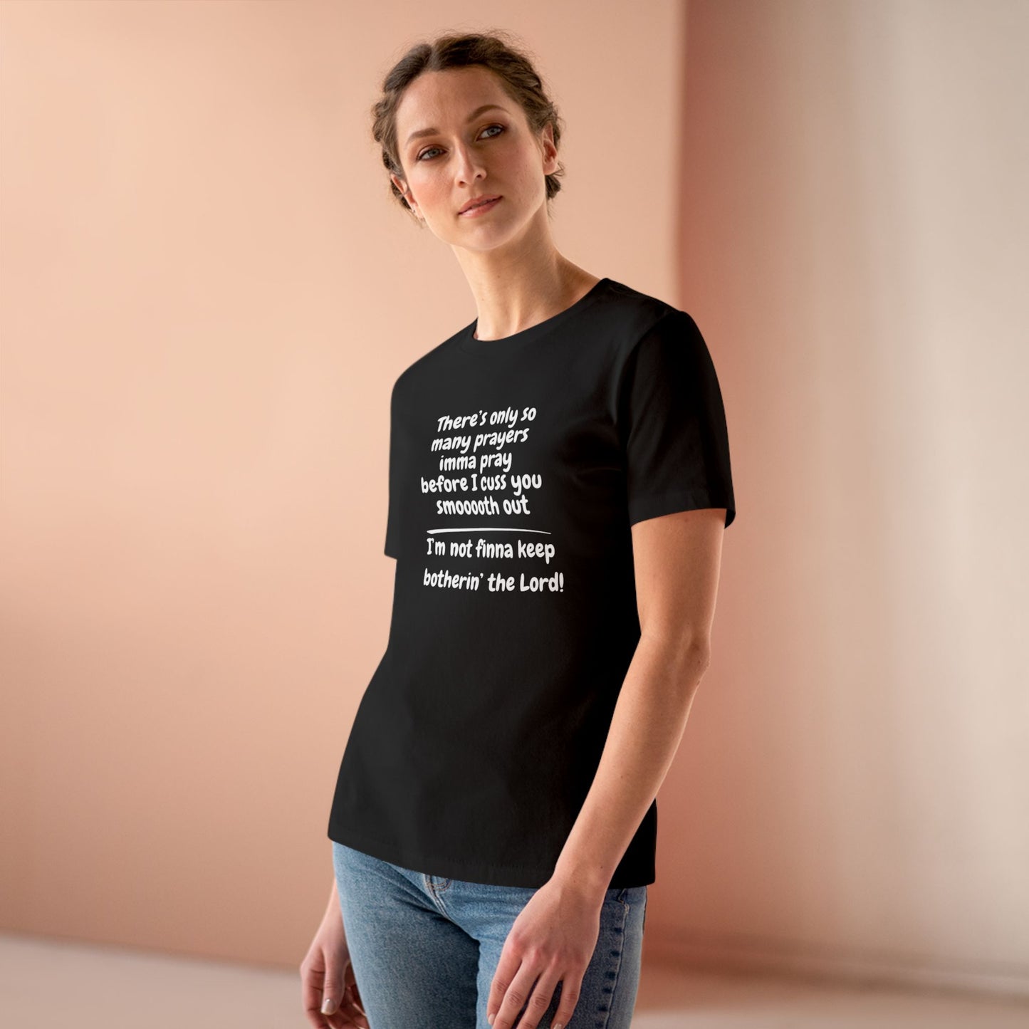 Women's Inspirational Cotton Tee - Uplifting Prayer Shirt, Funny Faith Top, Gift for Her, Casual Church Wear, Unique Women's Tee