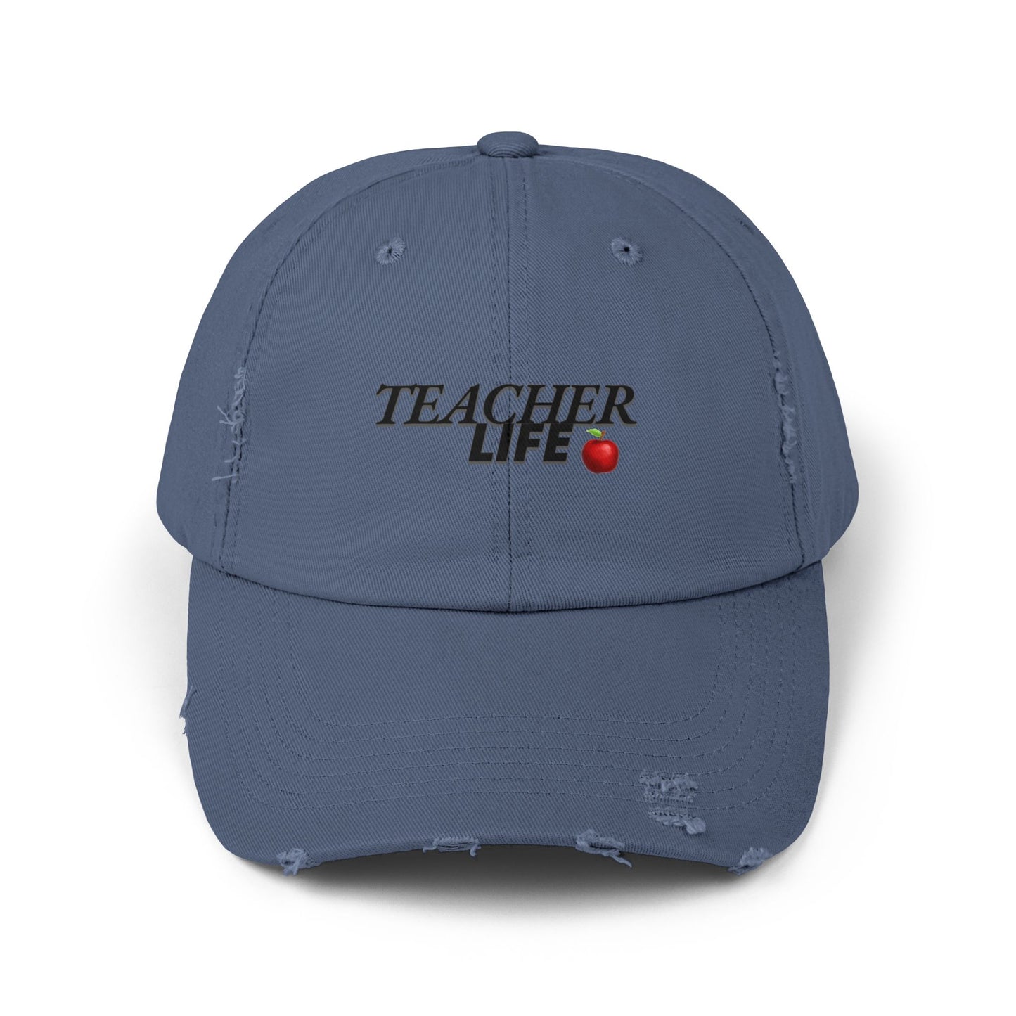 Distressed Cap for Teachers - Casual Everyday Hat, Gift for Educators, Teacher Life, Stylish Headwear for School Events