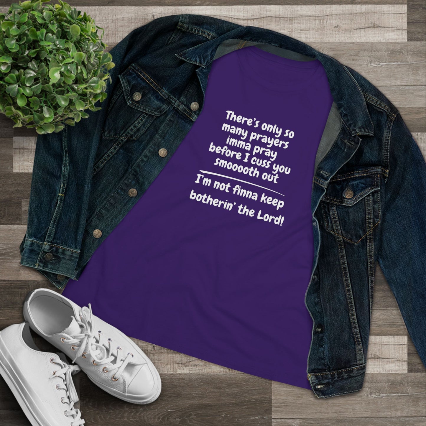 Women's Inspirational Cotton Tee - Uplifting Prayer Shirt, Funny Faith Top, Gift for Her, Casual Church Wear, Unique Women's Tee