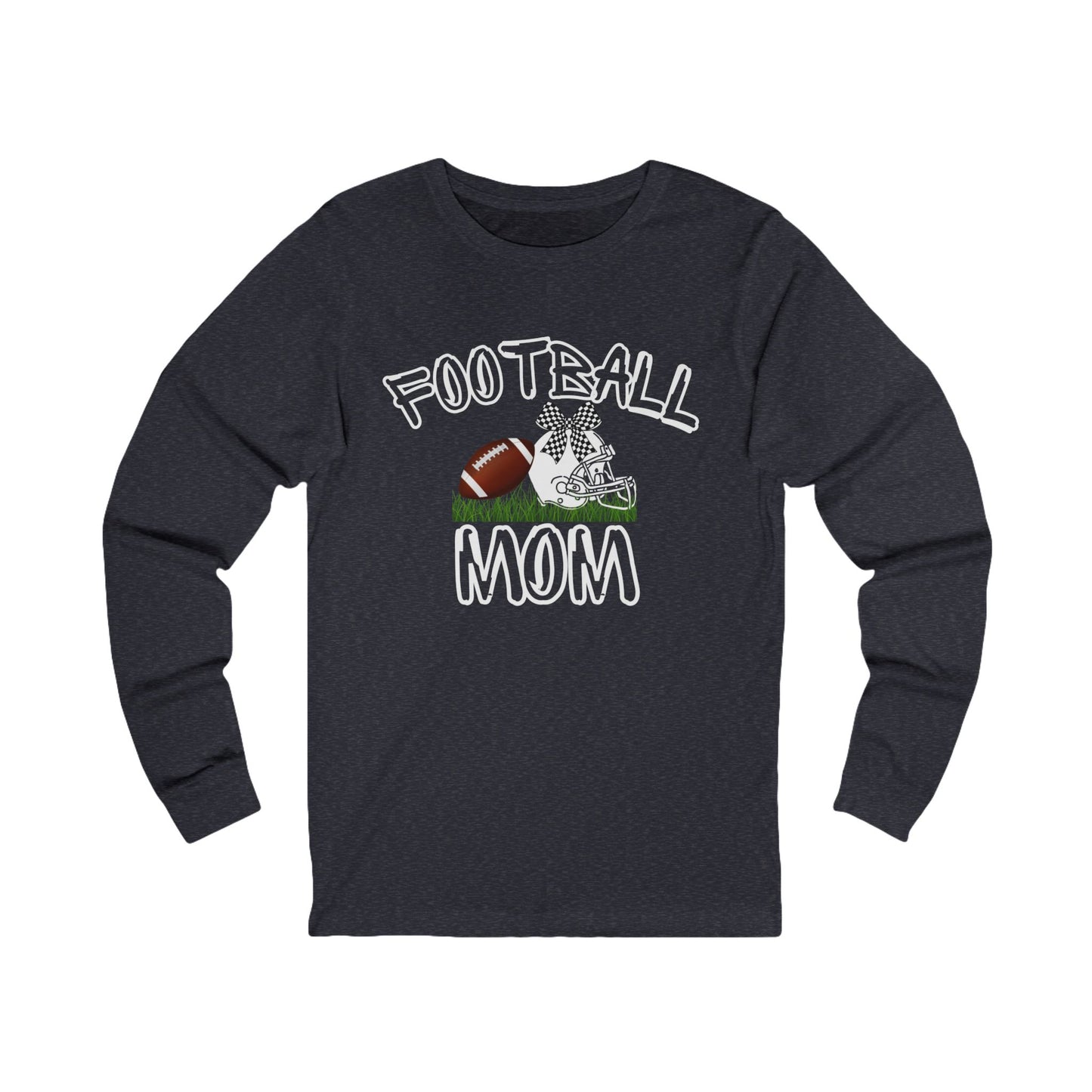 Football Mom Long Sleeve Tee, Unisex Jersey Tee, Sports Shirt, Gift for Mom, Game Day Apparel, Football Fan Wear