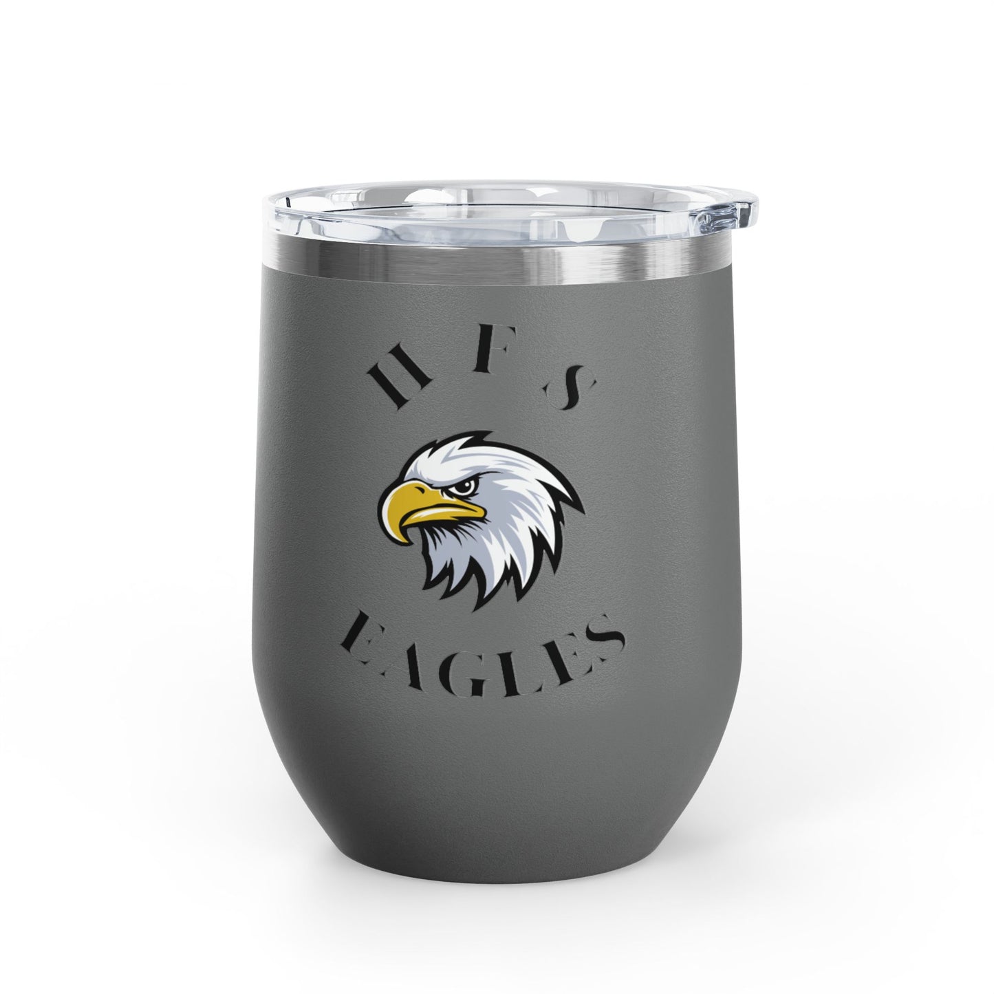 Personalized Eagle Wine Tumbler, 12oz, Custom Drinkware, Graduation Gift, Team Spirit Cup, Outdoor Adventure, Birthday Celebration