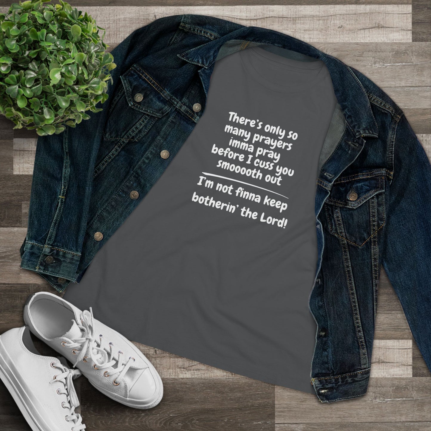 Women's Inspirational Cotton Tee - Uplifting Prayer Shirt, Funny Faith Top, Gift for Her, Casual Church Wear, Unique Women's Tee