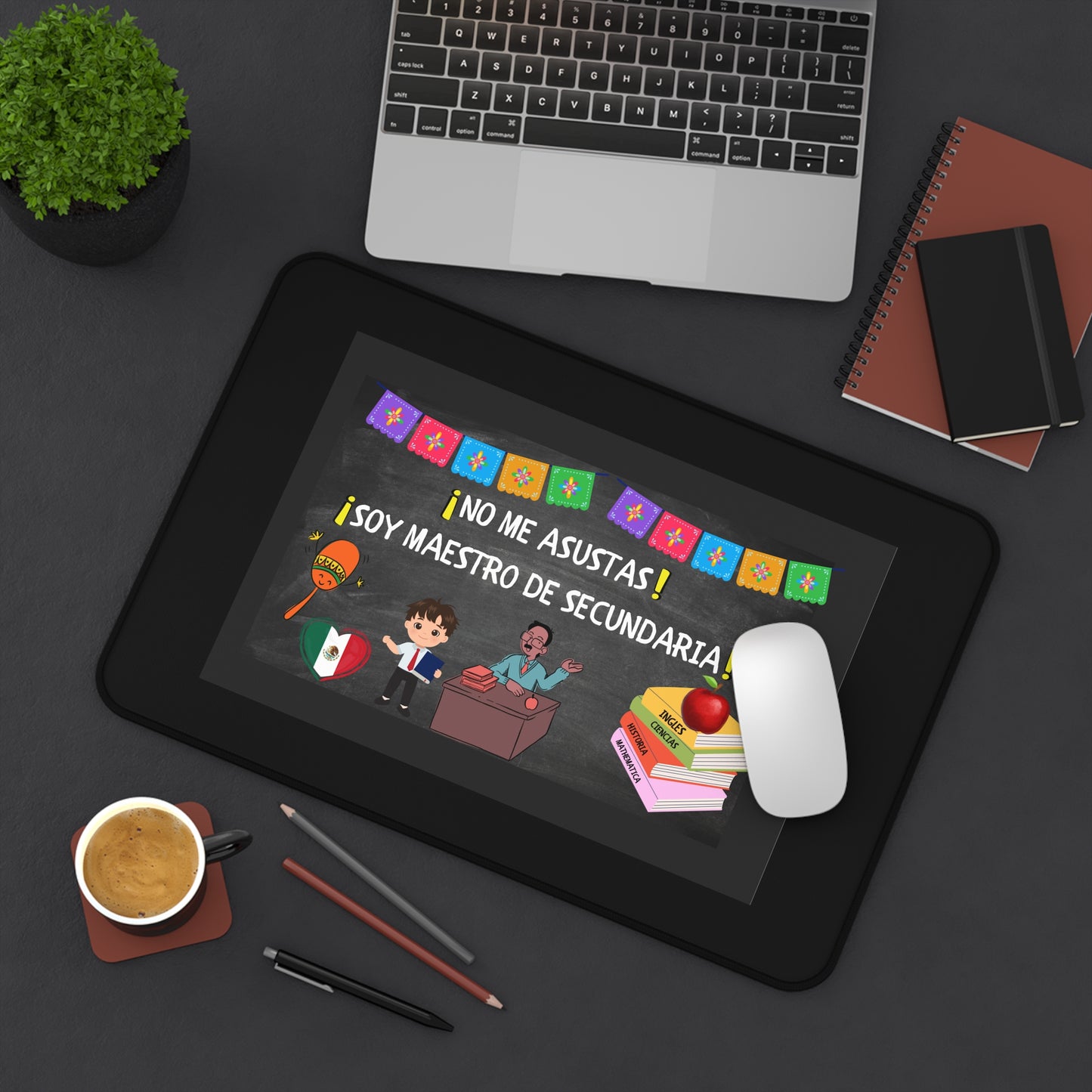 Latin/Hispanic Man Funny Teacher Desk Mat - Classroom Decor, Gift for Educators, Unique Office Accessory, Back to School, Teacher Appreciation