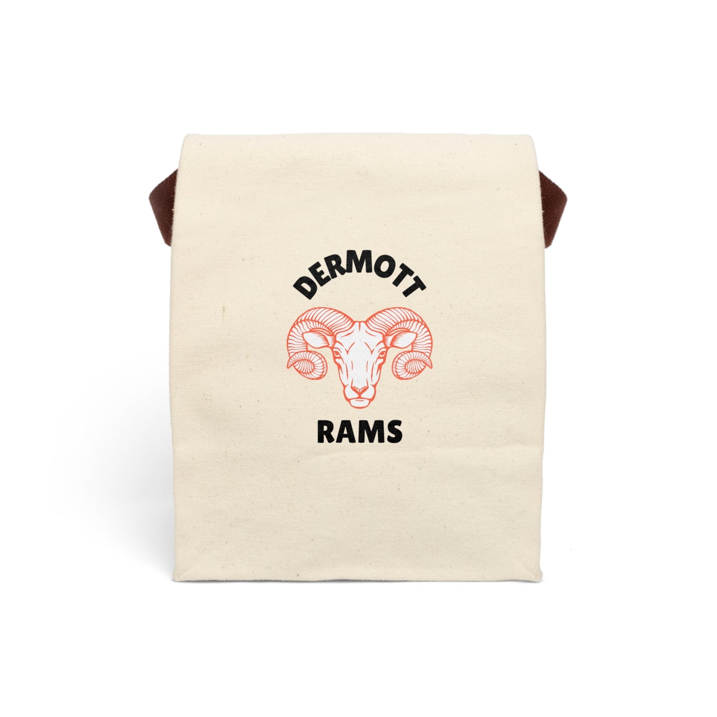 Dermott Rams Stylish Canvas Lunch Bag for Students | Eco-Friendly Lunch Tote, School, Picnic, Everyday Use, Personalized Gift