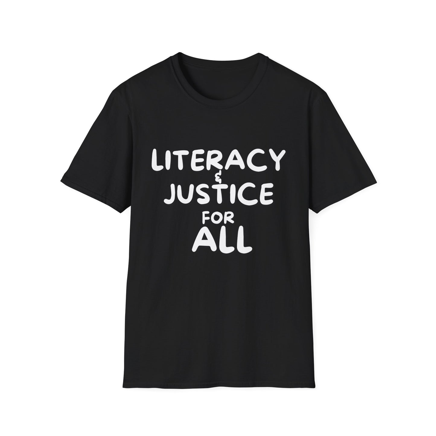 Literacy Justice Softstyle T-Shirt, Educational Advocacy Shirt, Unisex Tee, Social Justice Apparel, Gift for Activists