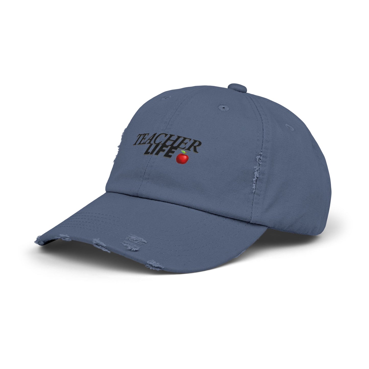 Distressed Cap for Teachers - Casual Everyday Hat, Gift for Educators, Teacher Life, Stylish Headwear for School Events