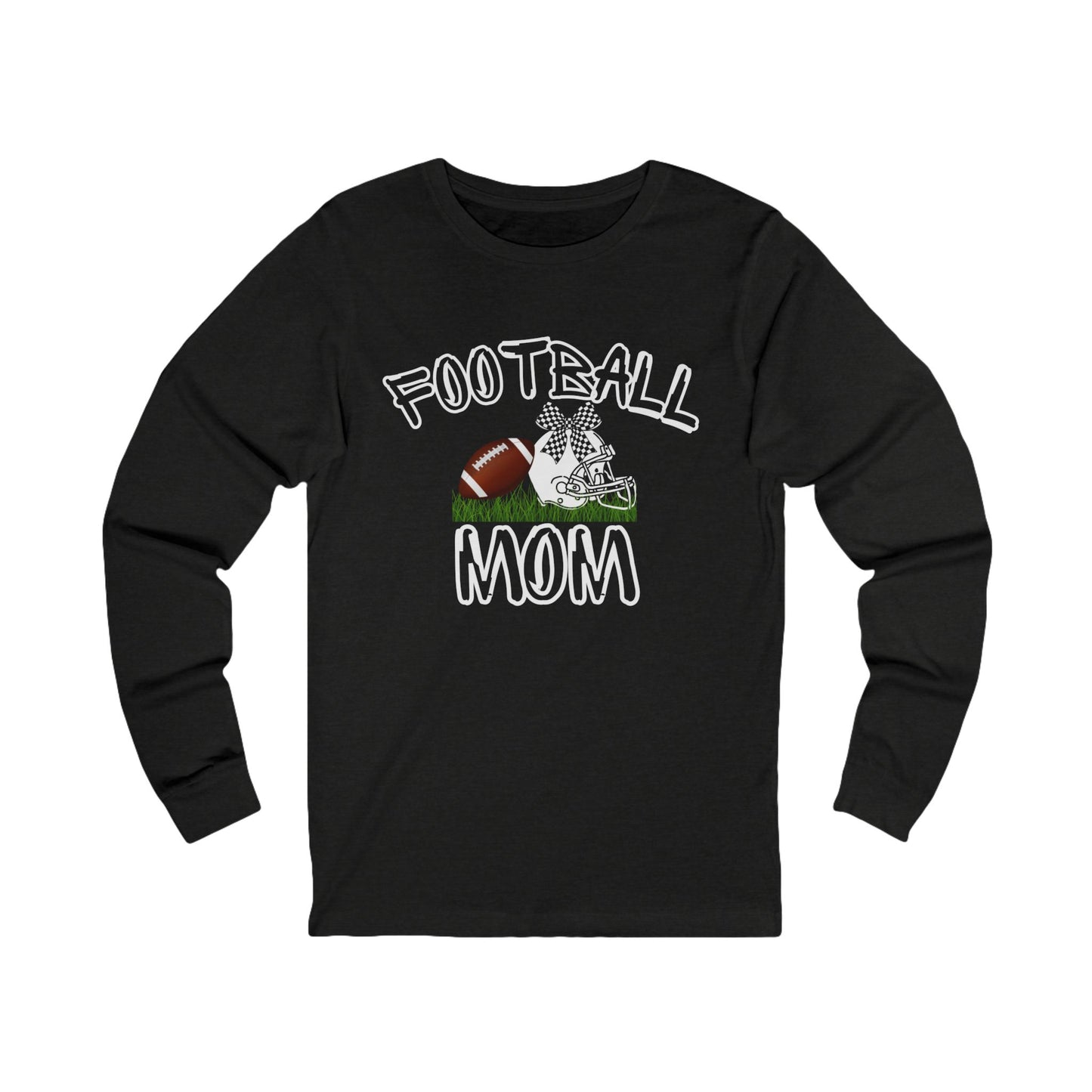 Football Mom Long Sleeve Tee, Unisex Jersey Tee, Sports Shirt, Gift for Mom, Game Day Apparel, Football Fan Wear