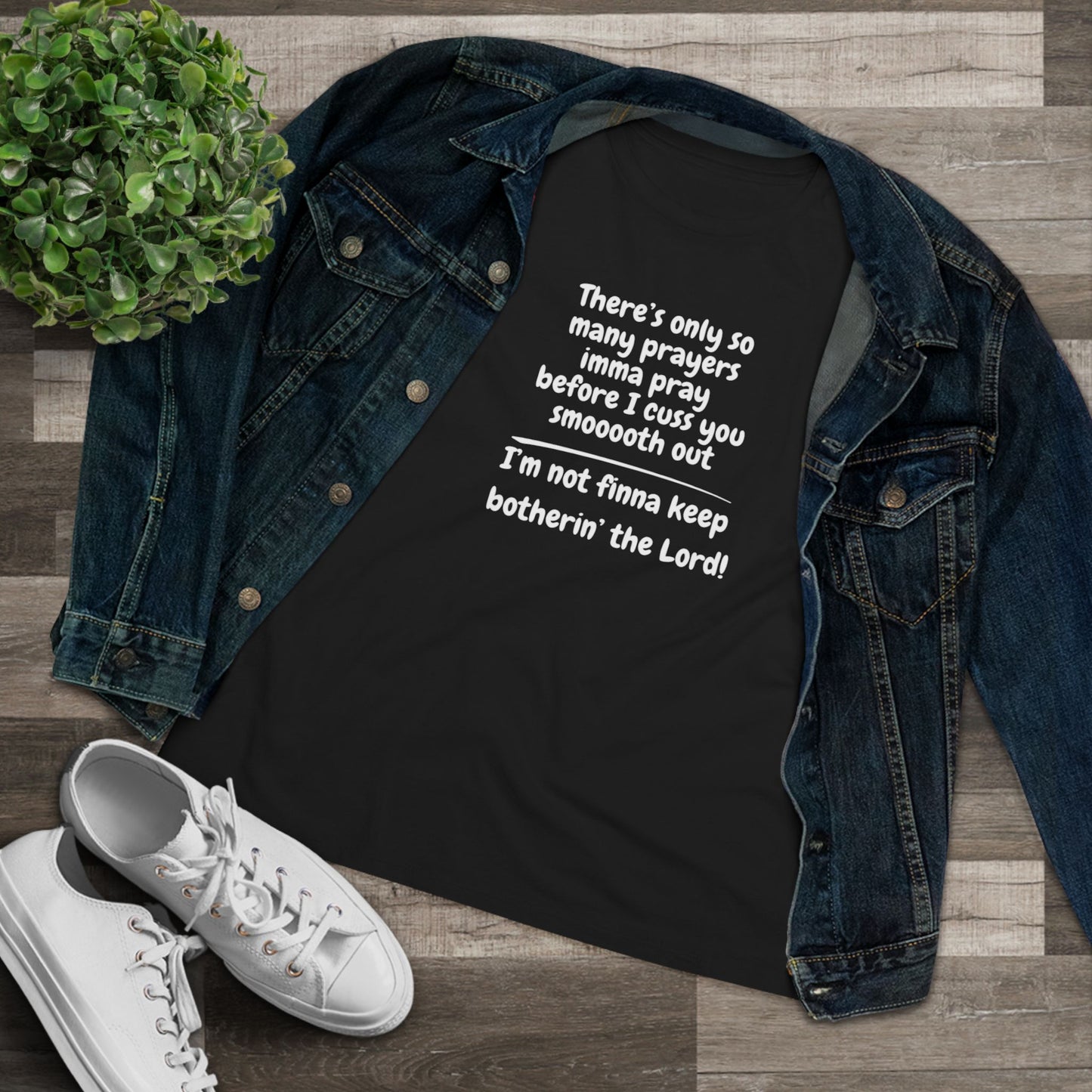 Women's Inspirational Cotton Tee - Uplifting Prayer Shirt, Funny Faith Top, Gift for Her, Casual Church Wear, Unique Women's Tee