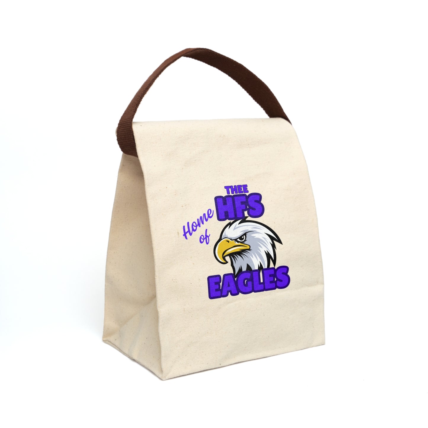 Eagle Design Canvas Lunch Bag, Customizable Tote, School Lunch Bag, Eco-Friendly Lunch Box, Kids Lunch Bag, Reusable Shopping Bag