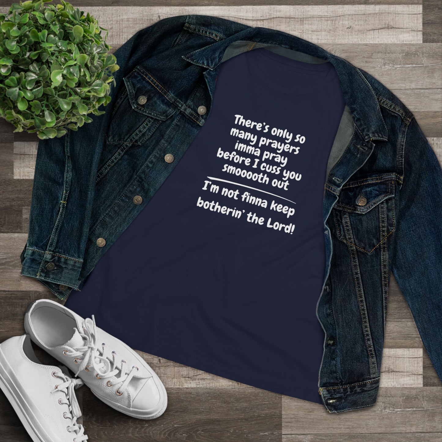 Women's Inspirational Cotton Tee - Uplifting Prayer Shirt, Funny Faith Top, Gift for Her, Casual Church Wear, Unique Women's Tee