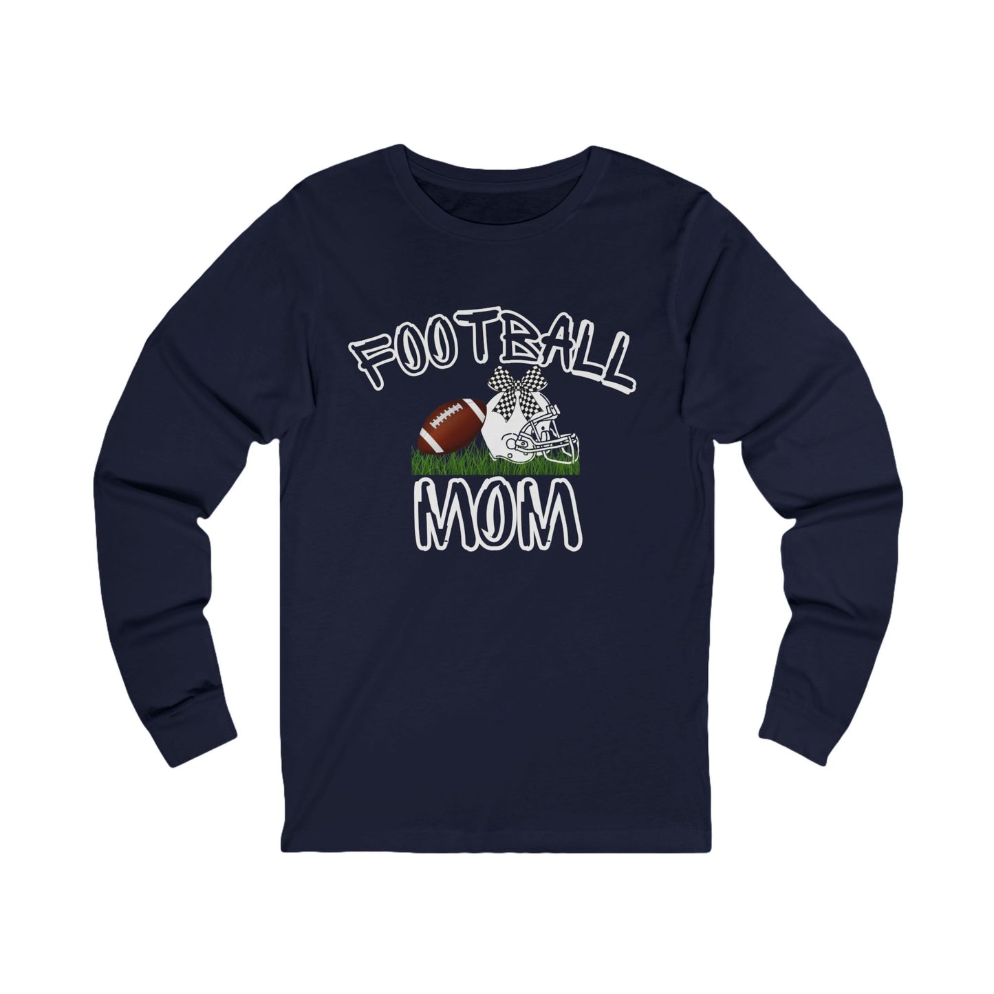 Football Mom Long Sleeve Tee, Unisex Jersey Tee, Sports Shirt, Gift for Mom, Game Day Apparel, Football Fan Wear