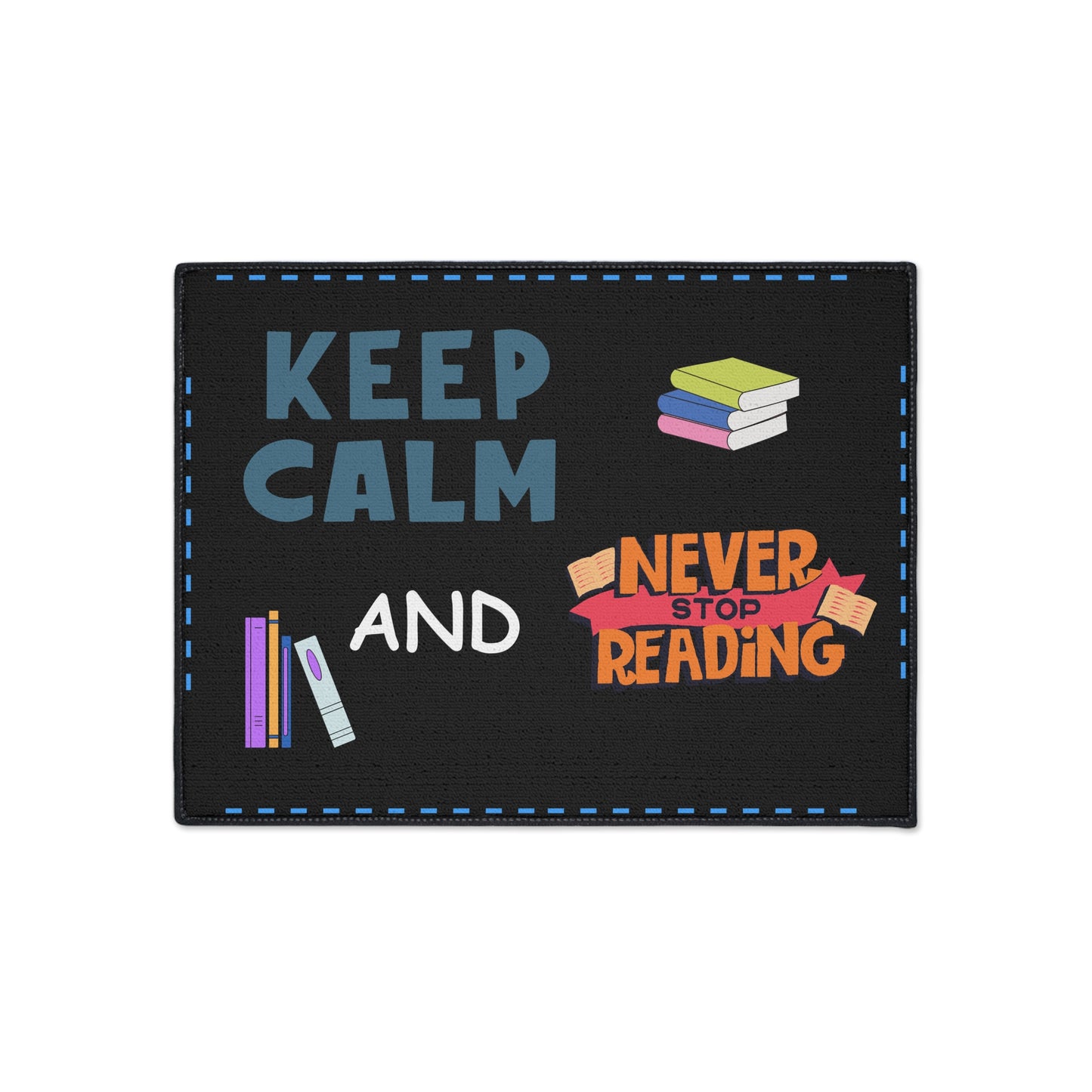 Reading Enthusiast Floor Mat - Perfect for Home Library, Cozy Reading Nook, Gift for Book Lovers, Keep Calm Decor, Indoor Welcome Mat