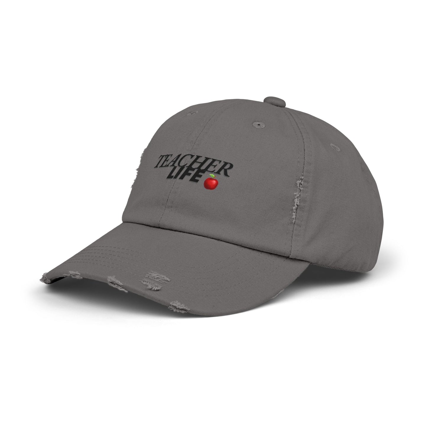 Distressed Cap for Teachers - Casual Everyday Hat, Gift for Educators, Teacher Life, Stylish Headwear for School Events