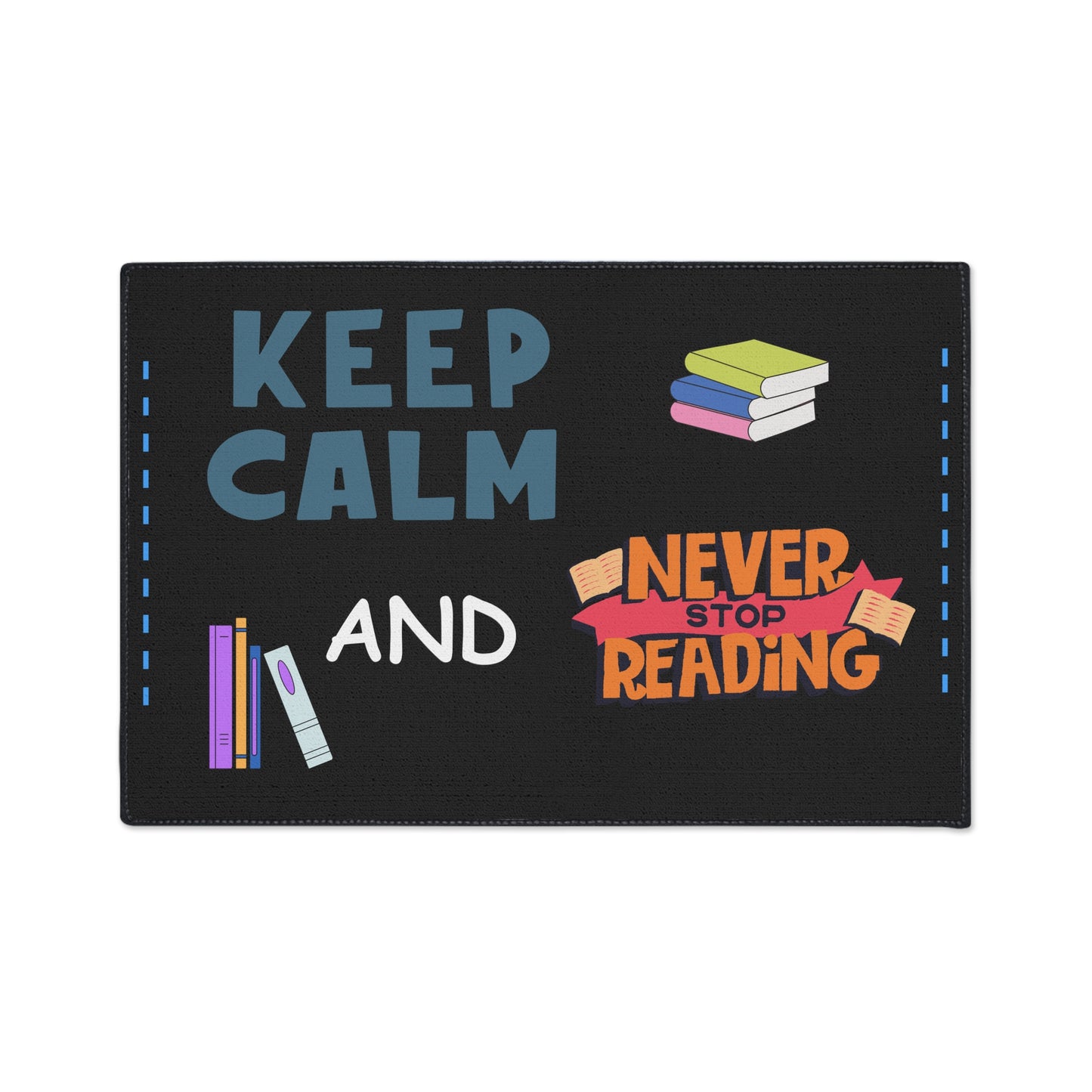 Reading Enthusiast Floor Mat - Perfect for Home Library, Cozy Reading Nook, Gift for Book Lovers, Keep Calm Decor, Indoor Welcome Mat