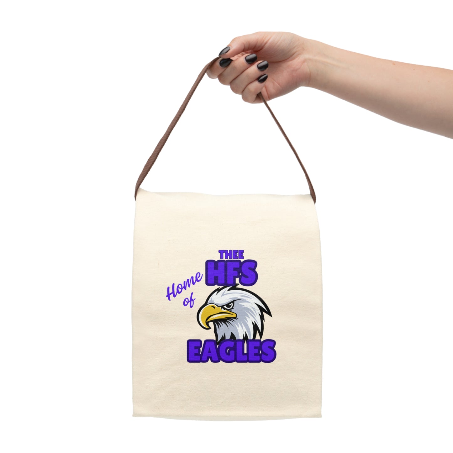 Eagle Design Canvas Lunch Bag, Customizable Tote, School Lunch Bag, Eco-Friendly Lunch Box, Kids Lunch Bag, Reusable Shopping Bag