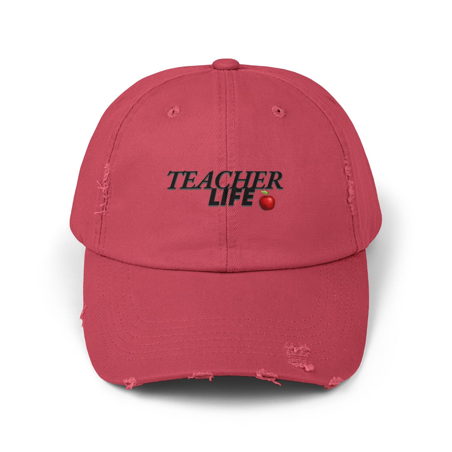 Distressed Cap for Teachers - Casual Everyday Hat, Gift for Educators, Teacher Life, Stylish Headwear for School Events