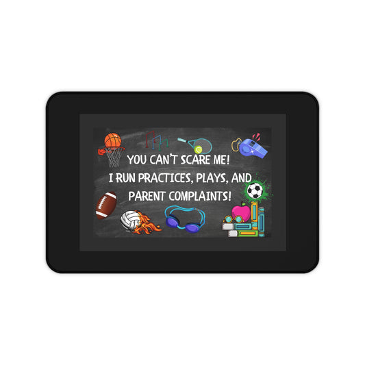 Sports Coach Desk Mat, Personalized Desk Decor, Fun Office Gift, Teacher Classroom Mat, Motivational Workspace Accessory