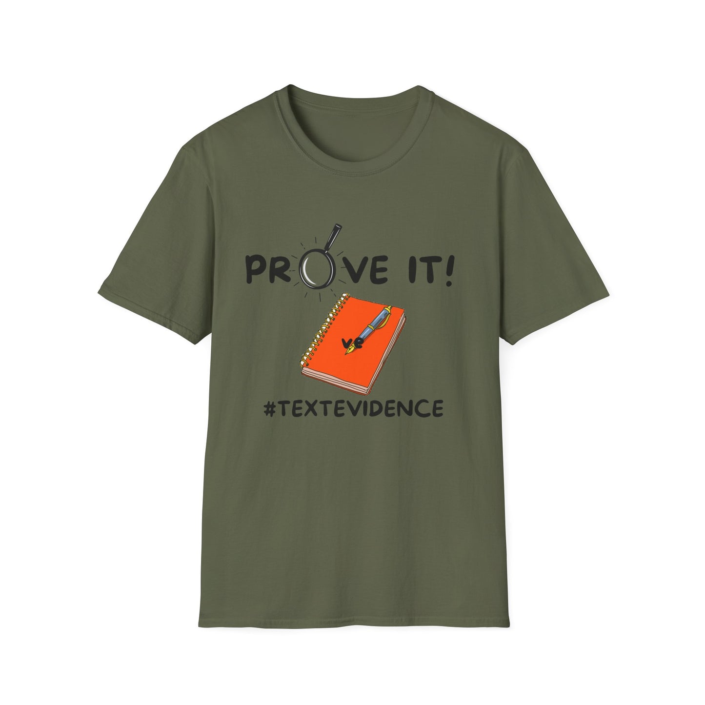 Text Evidence inspired Unisex Softstyle T-Shirt