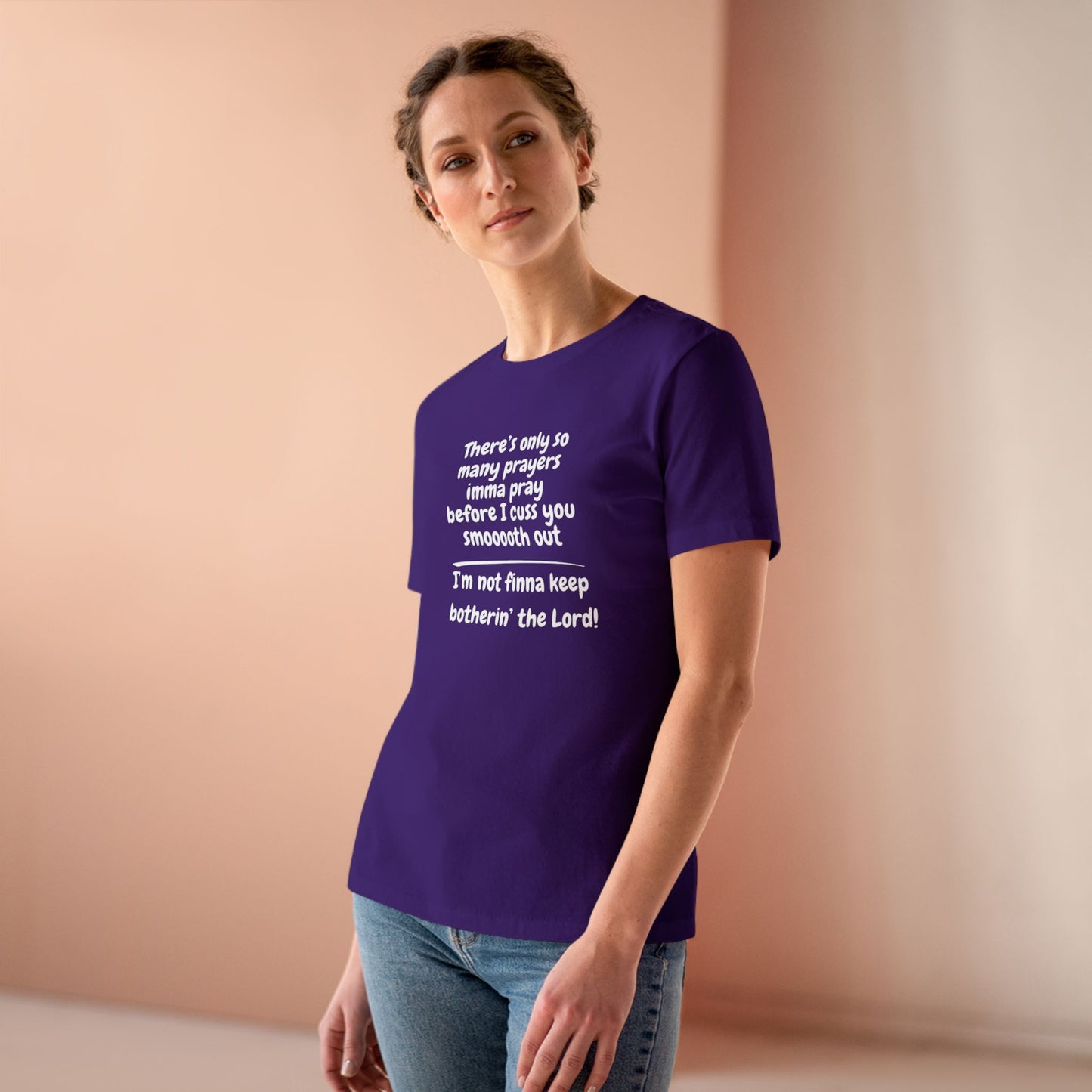 Women's Inspirational Cotton Tee - Uplifting Prayer Shirt, Funny Faith Top, Gift for Her, Casual Church Wear, Unique Women's Tee