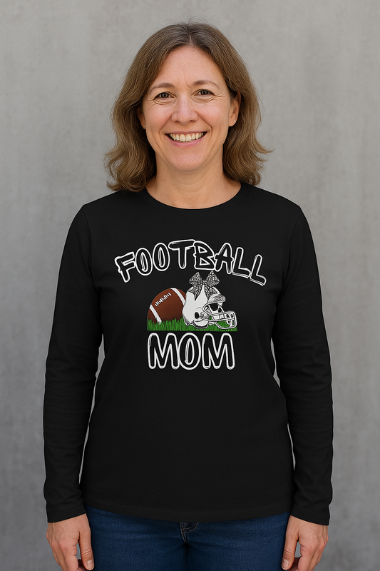 Football Mom Long Sleeve Tee, Unisex Jersey Tee, Sports Shirt, Gift for Mom, Game Day Apparel, Football Fan Wear