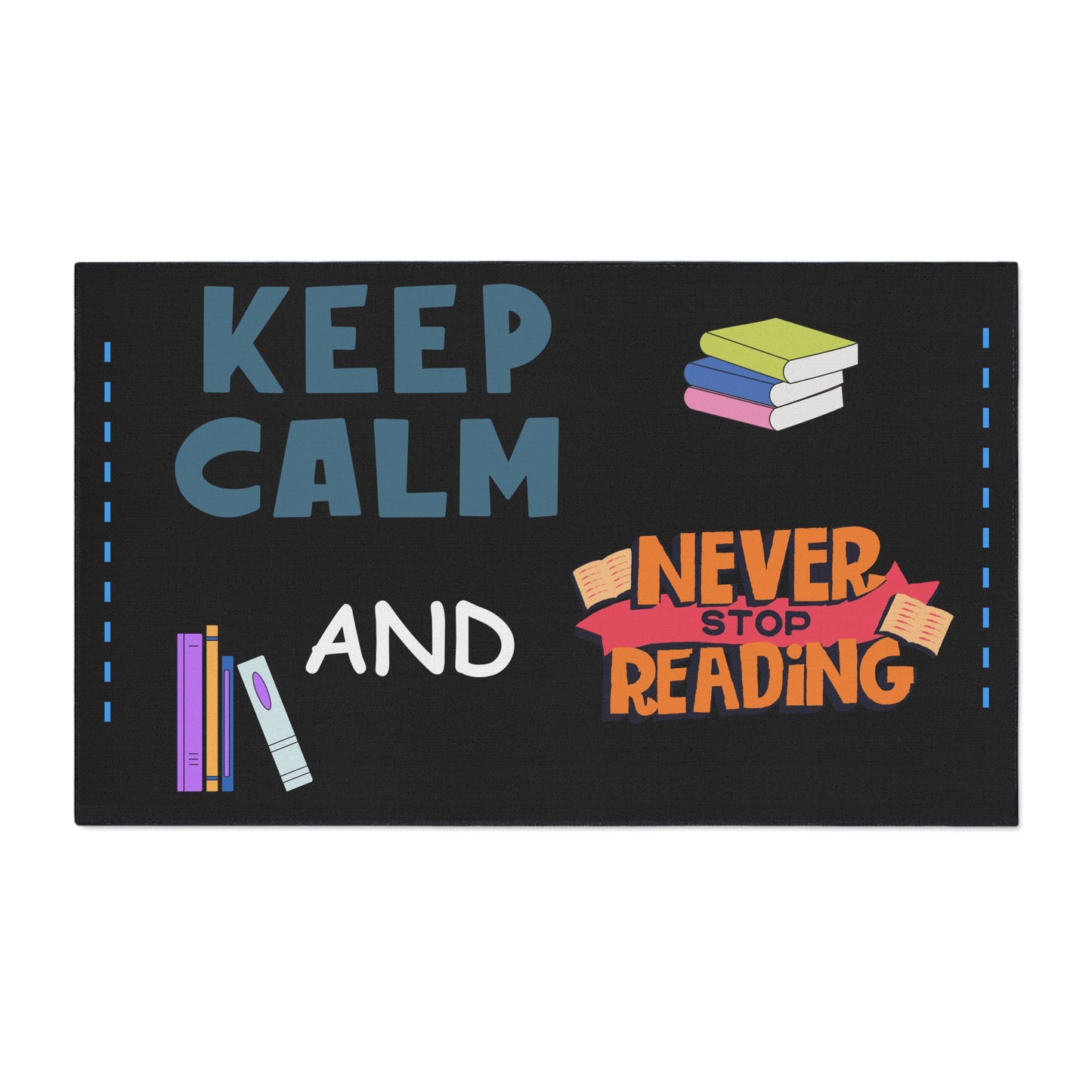 Reading Enthusiast Floor Mat - Perfect for Home Library, Cozy Reading Nook, Gift for Book Lovers, Keep Calm Decor, Indoor Welcome Mat