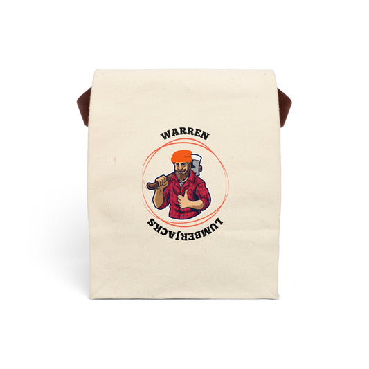 Lumberjack Canvas Lunch Bag with Strap | Vintage Chef Tote, Rustic Picnic Bag, Eco-Friendly Food Carrier, Great for Work and Play