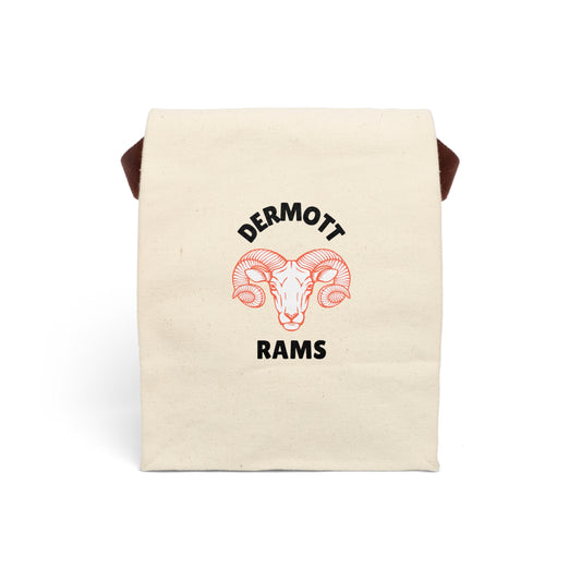 Dermott Rams Stylish Canvas Lunch Bag for Students | Eco-Friendly Lunch Tote, School, Picnic, Everyday Use, Personalized Gift