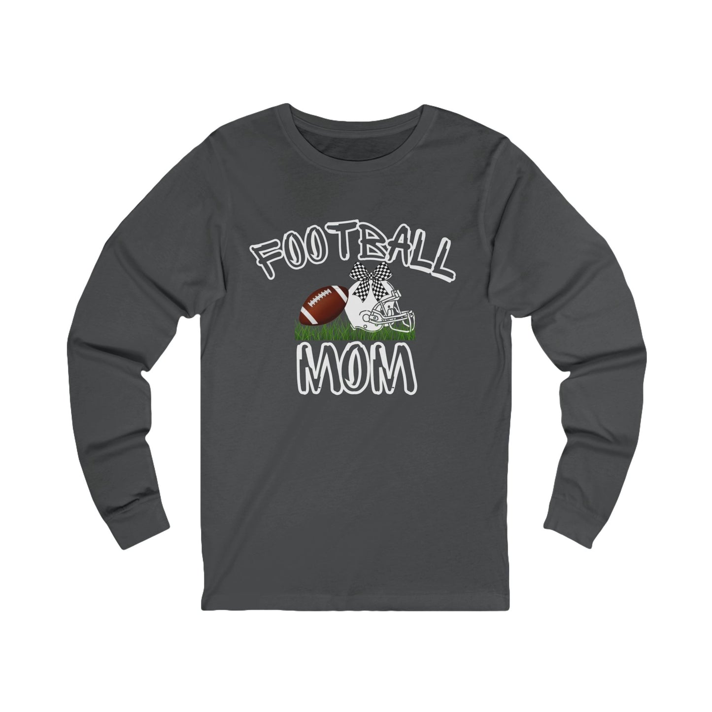 Football Mom Long Sleeve Tee, Unisex Jersey Tee, Sports Shirt, Gift for Mom, Game Day Apparel, Football Fan Wear