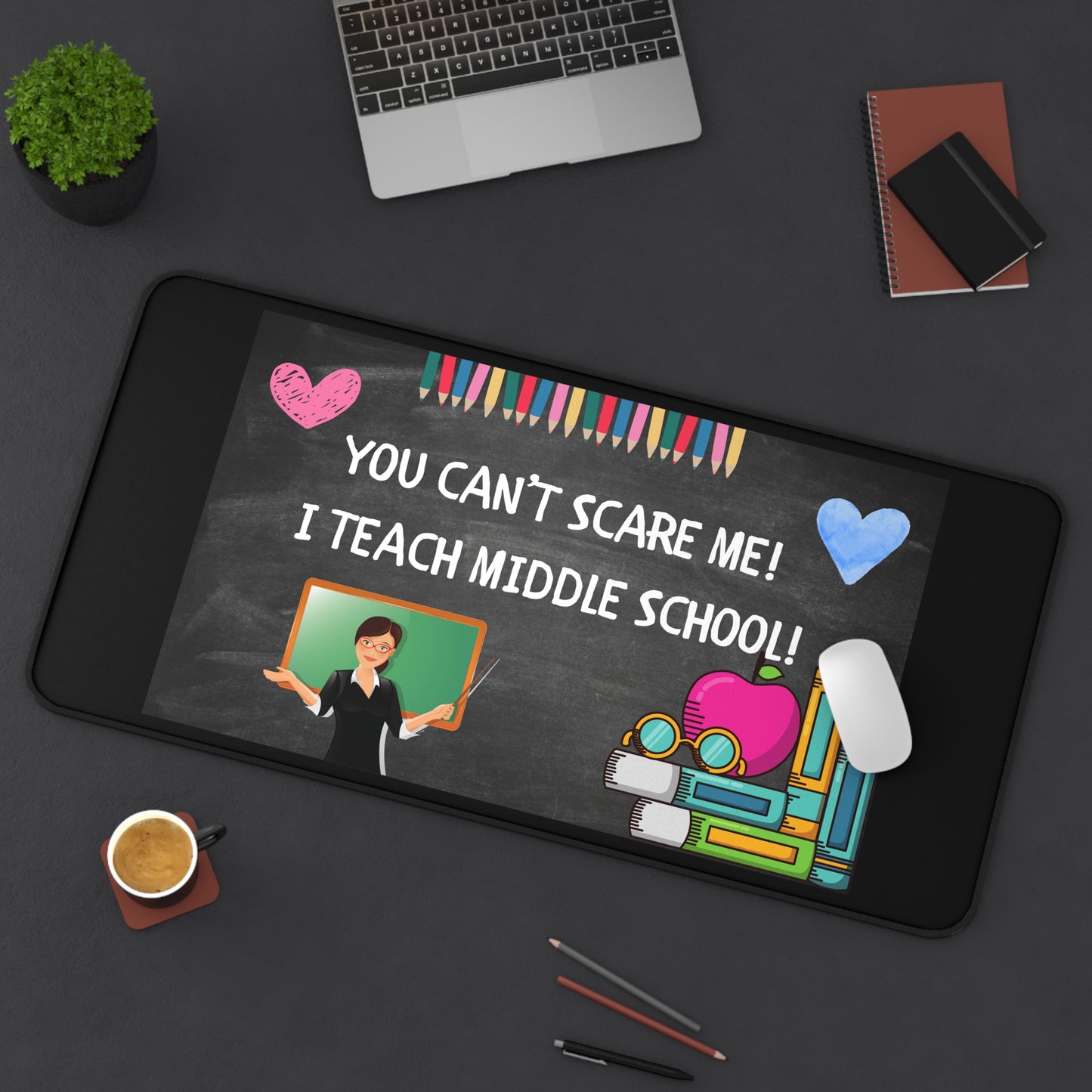 Middle School Teacher Desk Mat, Classroom Decor, Inspirational Gift for Educators, Personalized Office Accessories, Back to School [...]